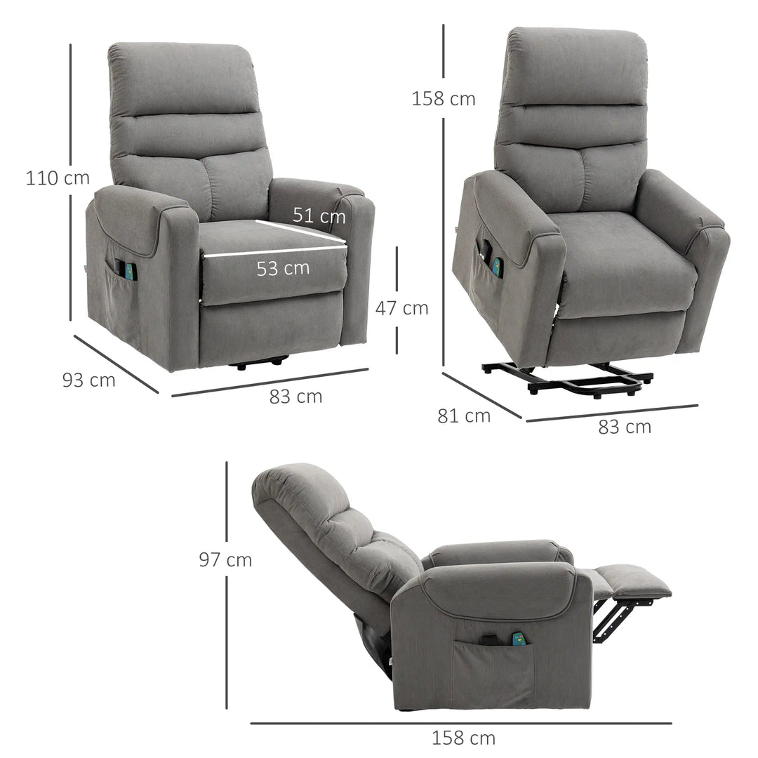 Seniorensessel elektrisch verstellbar | Lirento|  mit Massage und Wärme | RehaComfort