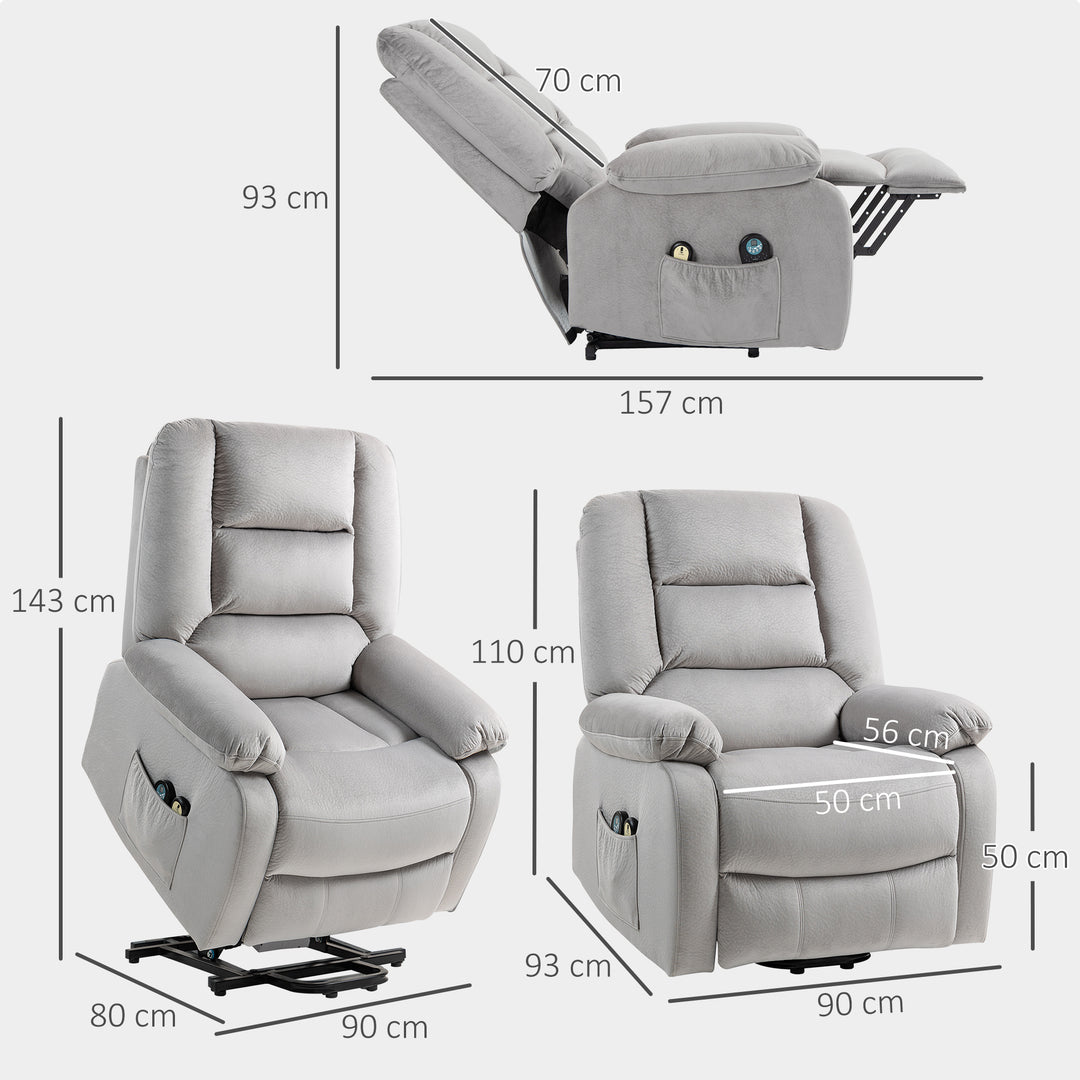 Elektrischer Massagesessel mit Aufstehhilfe | Cedaro | mit Massage und Wärme |  RehaComfort