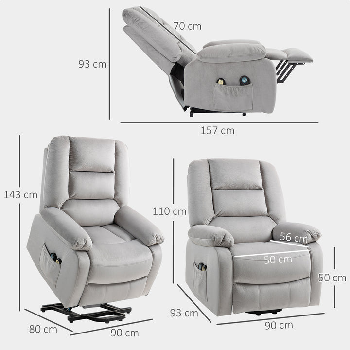 Elektrischer Massagesessel mit Aufstehhilfe | Cedaro | mit Massage und Wärme |  RehaComfort