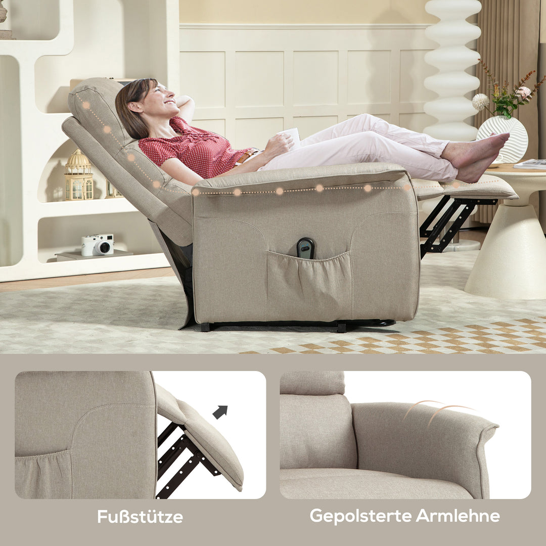 RehaComfort Aufstehsessel Ferano Beige Detail