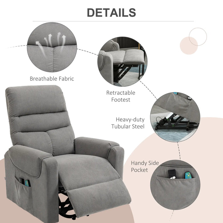 Seniorensessel elektrisch verstellbar | Lirento|  mit Massage und Wärme | RehaComfort