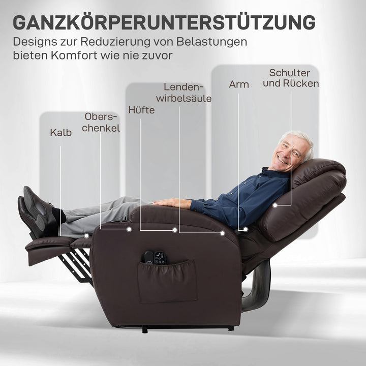 RehaComfort Aufstehsessel Teatro Braun Fernbedienung