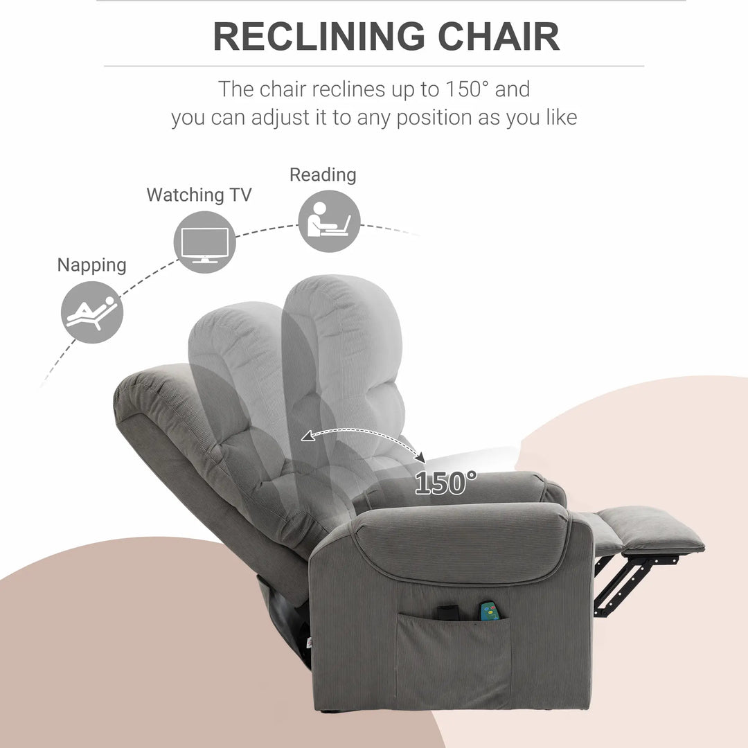 Seniorensessel elektrisch verstellbar | Lirento|  mit Massage und Wärme | RehaComfort