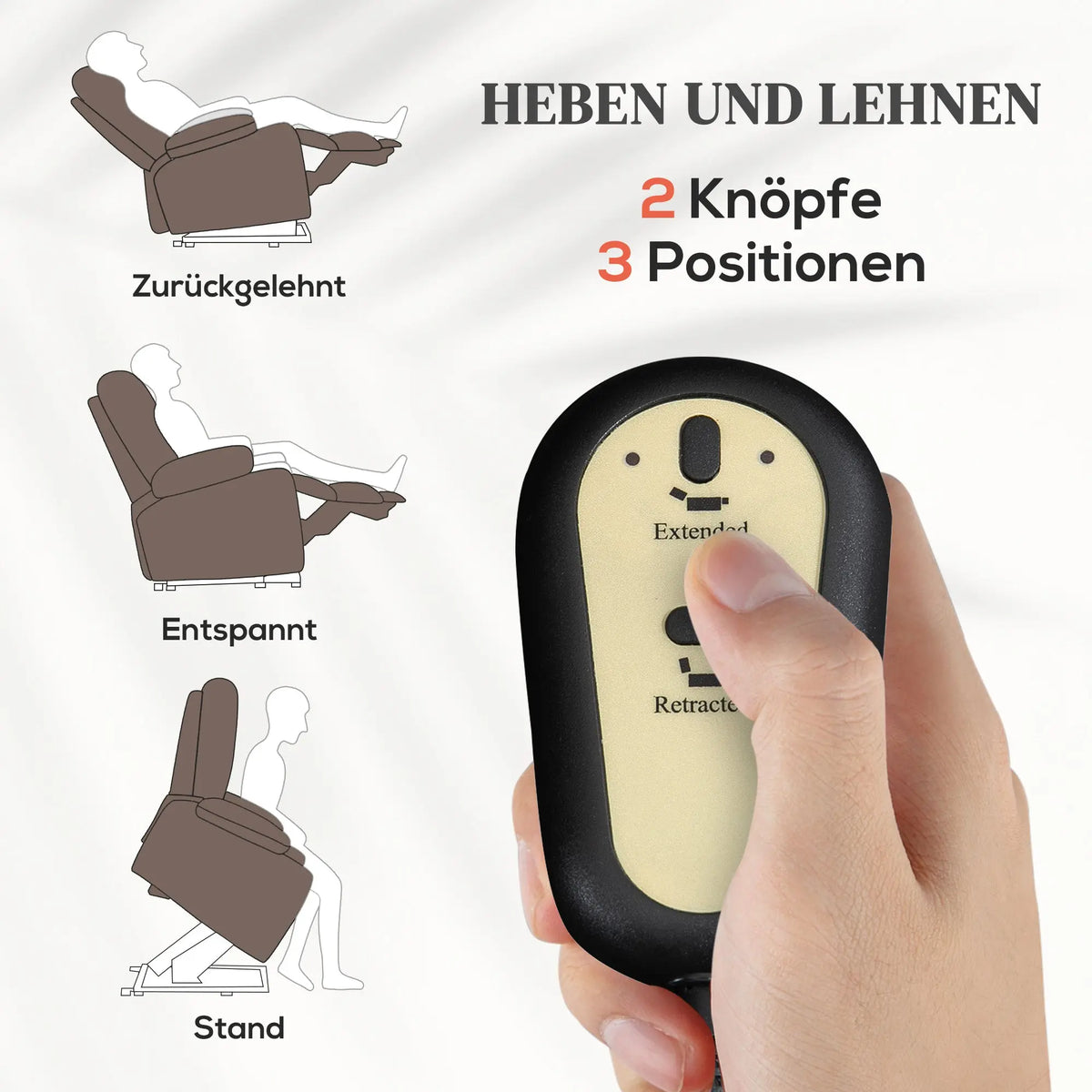 Elektrischer Massagesessel mit Aufstehhilfe | Cedaro | mit Massage und Wärme |  RehaComfort RehaComfort