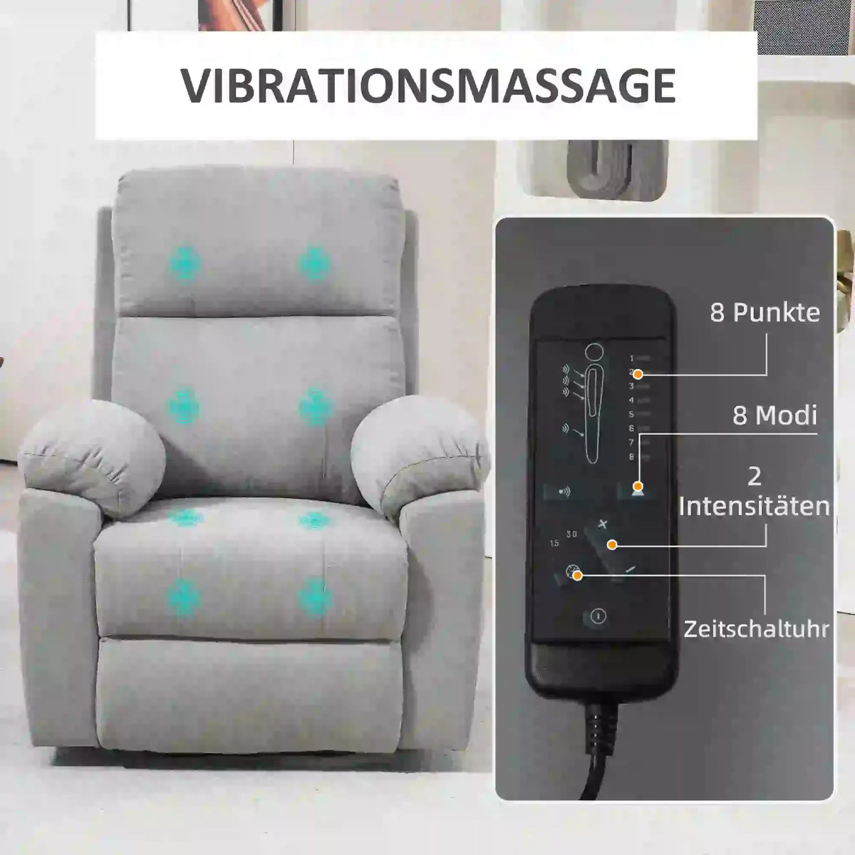 RehaComfort Aufstehsessel Medora mit Massage RehaComfort