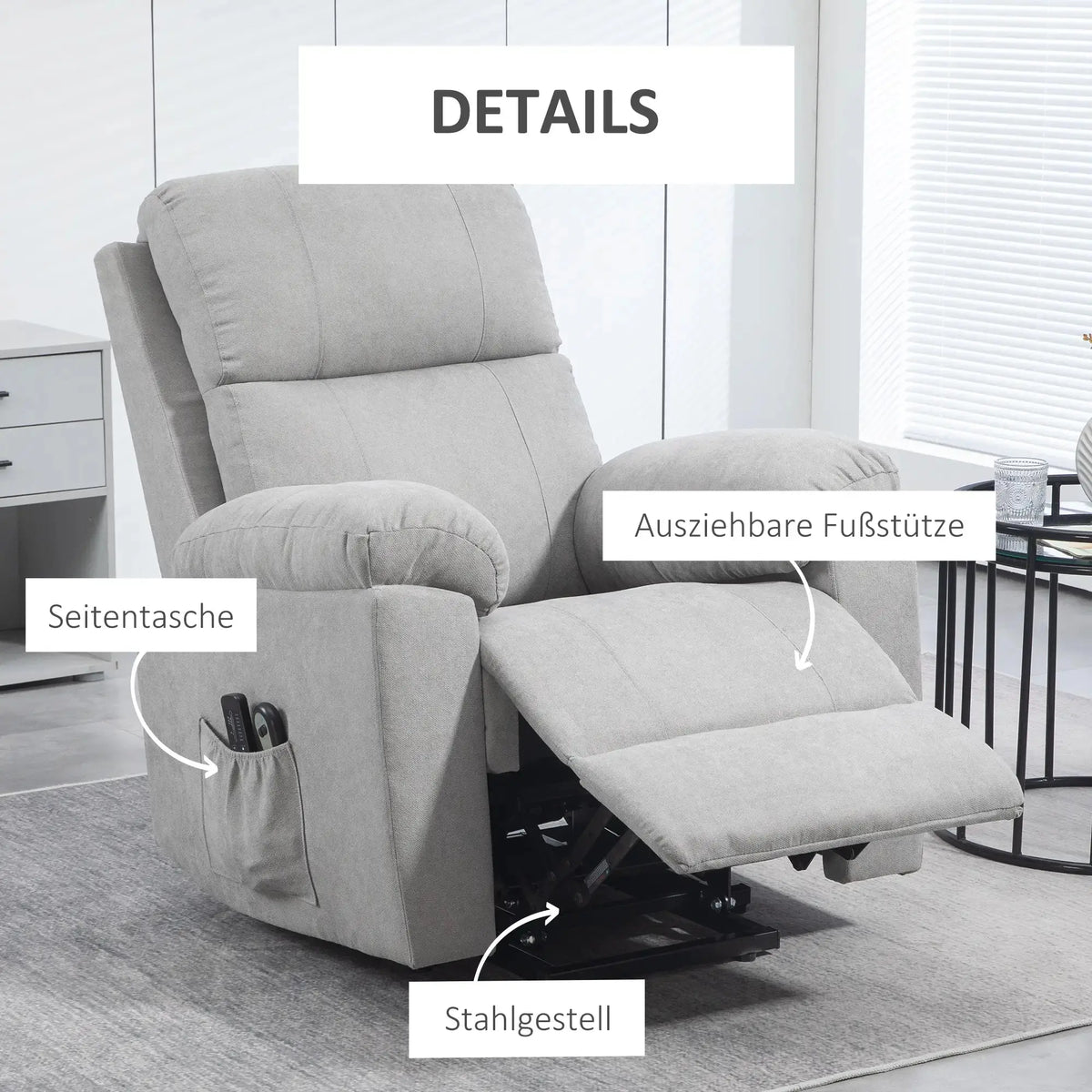 RehaComfort Aufstehsessel Medora mit Massage RehaComfort
