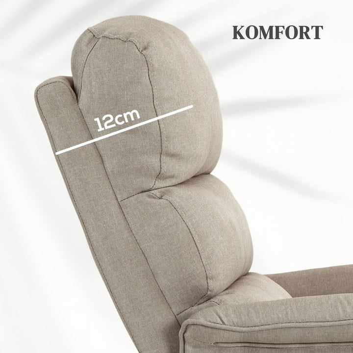 RehaComfort Aufstehsessel Ferano Beige Seitentasche