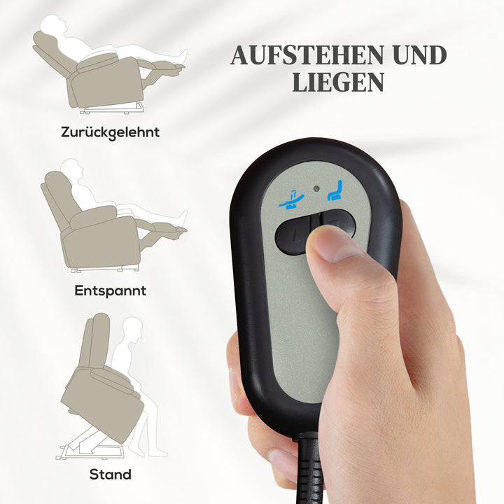 RehaComfort Aufstehsessel Ferano Beige Liegefunktion