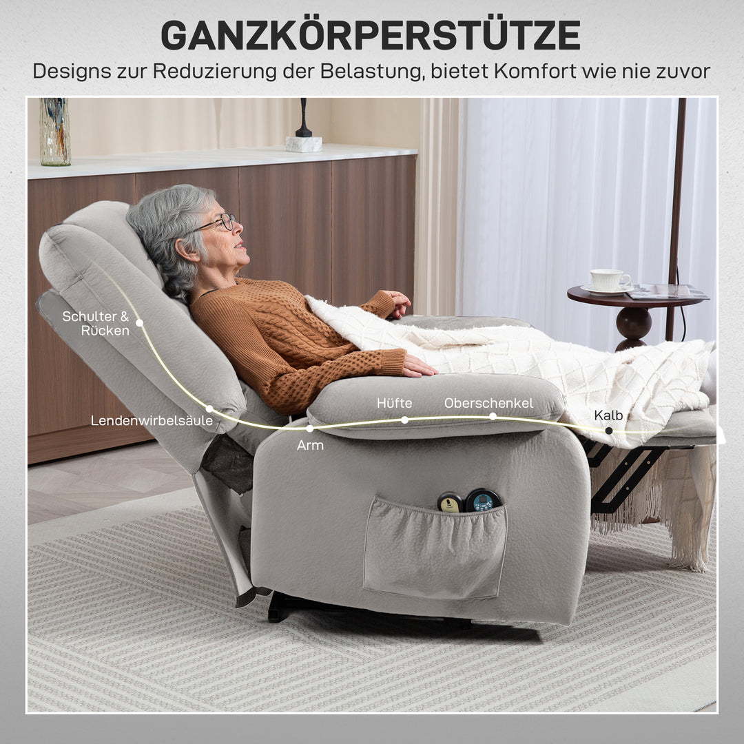 Elektrischer Massagesessel mit Aufstehhilfe | Cedaro | mit Massage und Wärme |  RehaComfort