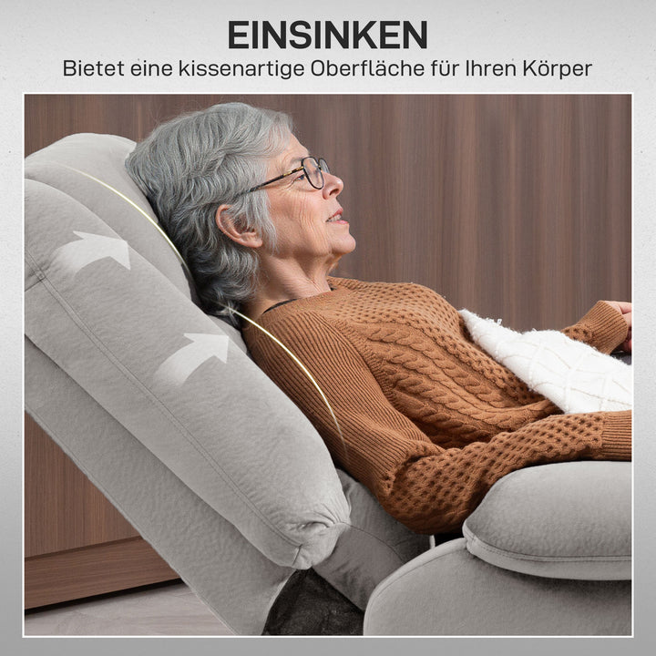Elektrischer Massagesessel mit Aufstehhilfe | Cedaro | mit Massage und Wärme |  RehaComfort