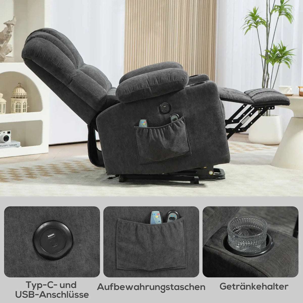 Seniorensessel mit Massagefunktion und Wärme | Montaro Komfort | RehaComfort RehaComfort