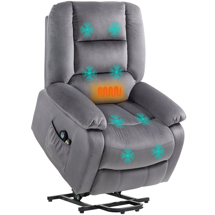 Elektrischer Massagesessel mit Aufstehhilfe | Cedaro | mit Massage und Wärme |  RehaComfort