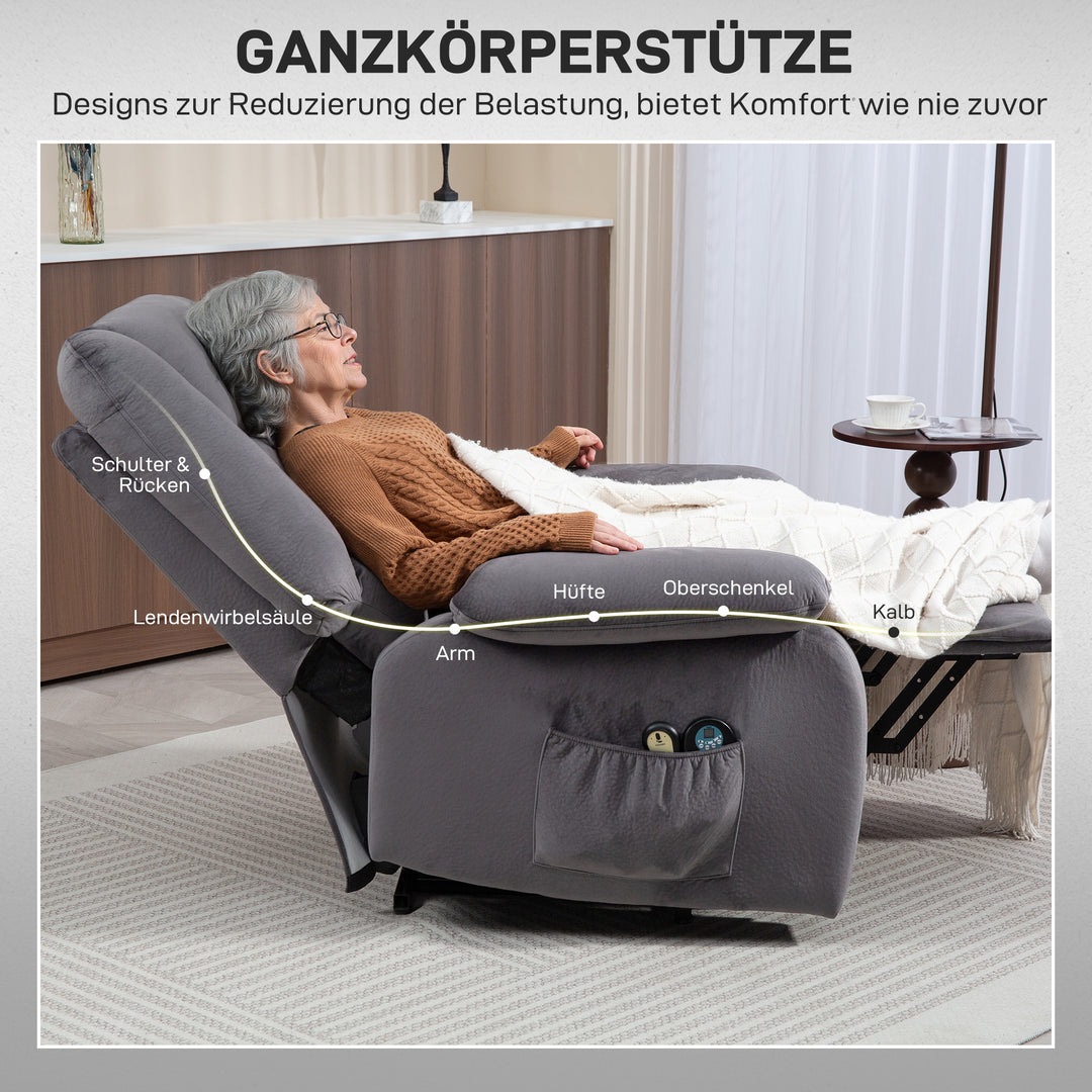 Elektrischer Massagesessel mit Aufstehhilfe | Cedaro | mit Massage und Wärme |  RehaComfort