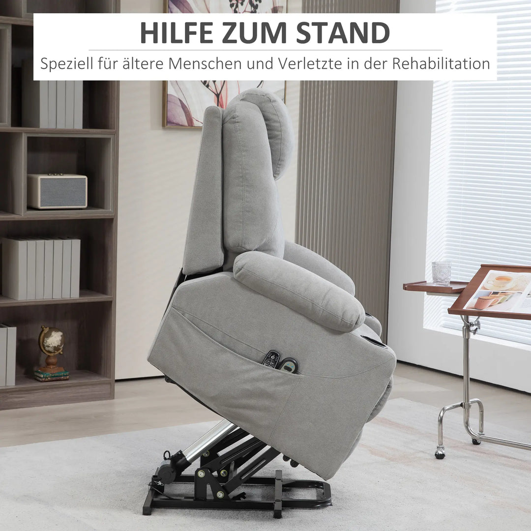 Massagesessel mit Aufstehhilfe elektrisch| mit Massage und Wärme | Sorano | RehaComfort