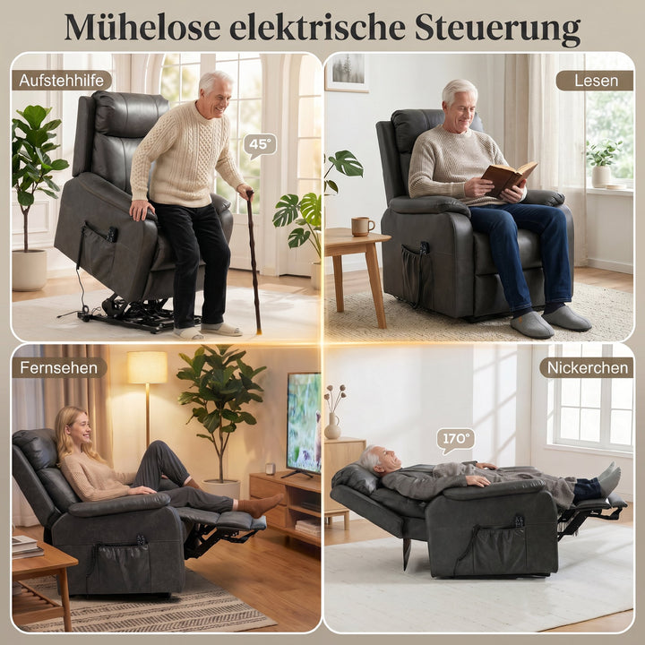 RehaComfort Aufstehsessel Gravito Zero-Gravity-Position